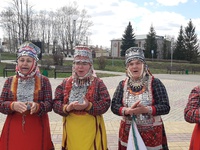 Янтиковцы на репетиции песенного марафона "Песни России"