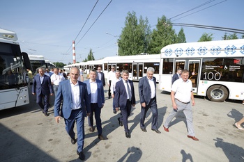 Глава Чувашской Республики Олег Николаев принял участие в мероприятии, посвященном выпуску на линию 60 новых троллейбусов
